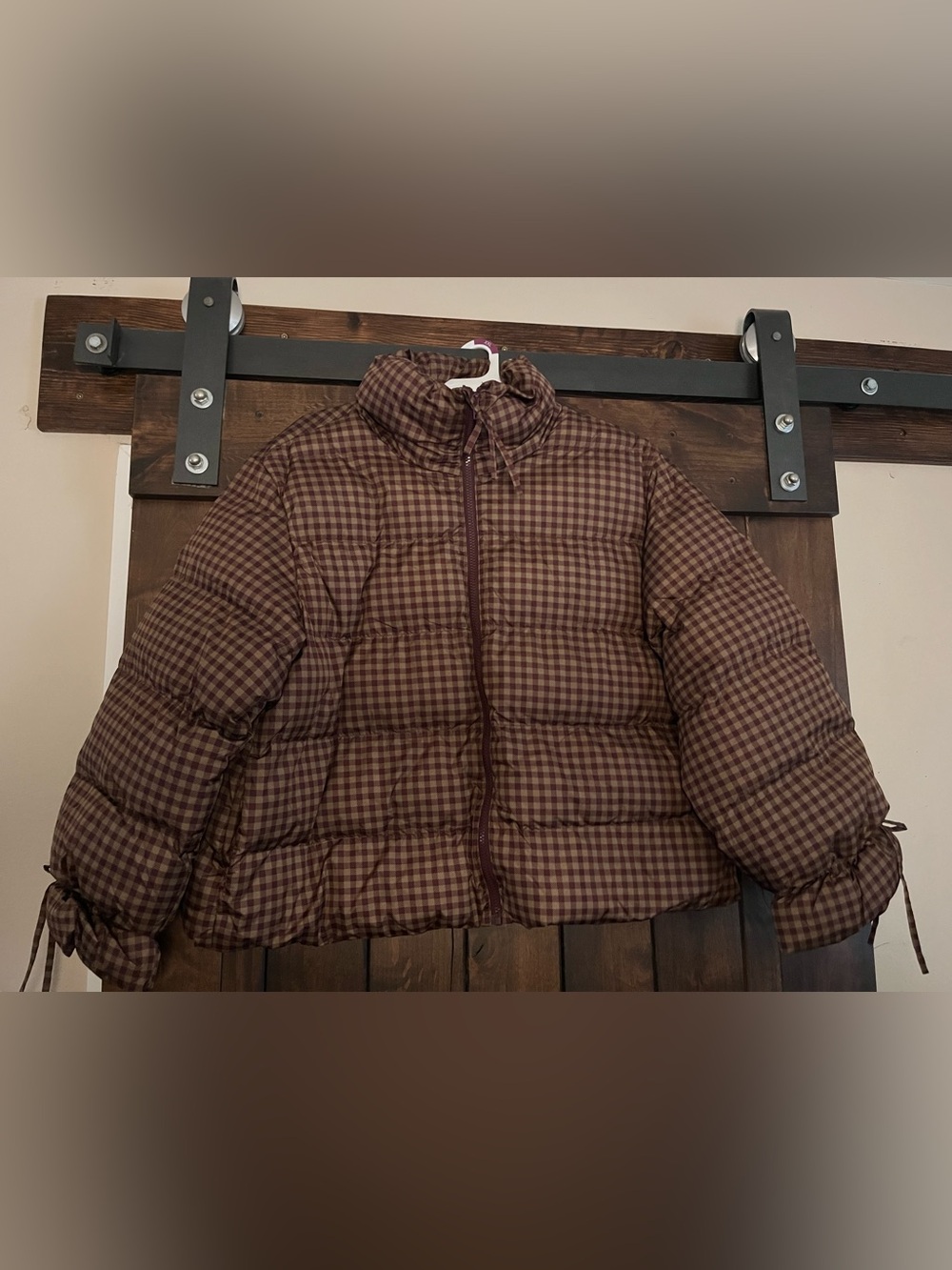 wild fable Brown Check Puffer Jacket